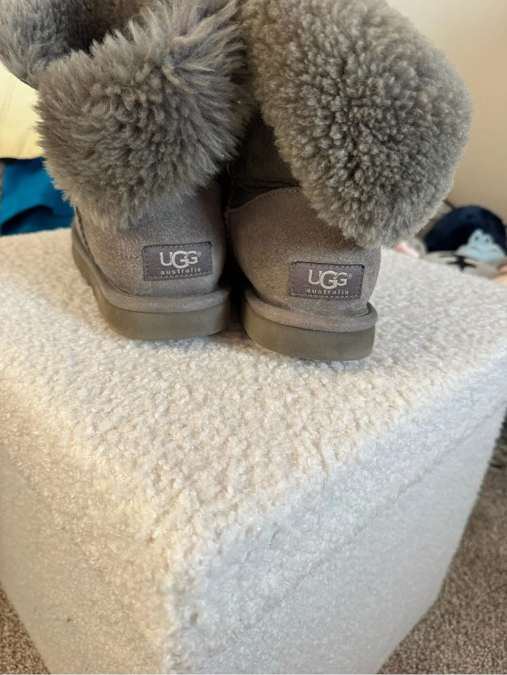 UGG Women's Gray Shearling Lined Winter Boots